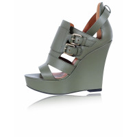 Givenchy Wedges Leather in Green