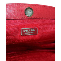 Prada Clutch Bag Leather in Red