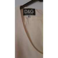D&G Kleid aus Seide in Creme