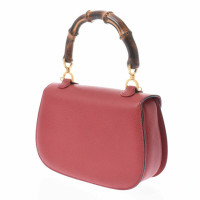 Gucci Bamboo Bag en Cuir en Rouge