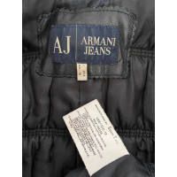 Armani Jeans Giacca/Cappotto in Pelle in Nero