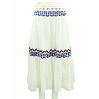Temperley London Gonna in Cotone in Bianco