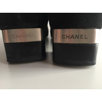 Chanel Bottes en Daim en Noir