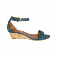 Tory Burch Wedges Leather in Blue
