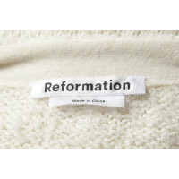 Reformation Oberteil aus Baumwolle in Creme