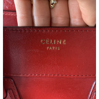 Céline Luggage Mini en Cuir en Rouge