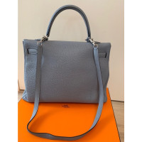 Hermès Kelly Bag 35 Leer in Blauw