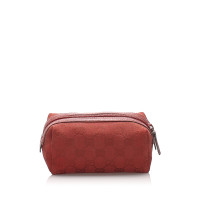 Gucci Täschchen/Portemonnaie aus Canvas in Rot
