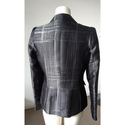 Armani Collezioni Jacke/Mantel aus Seide in Grau