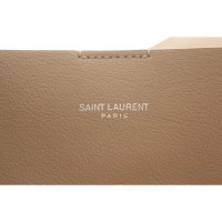 Saint Laurent Shopper aus Leder in Taupe