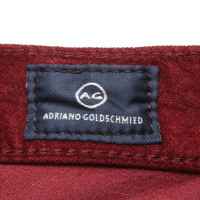 Adriano Goldschmied Samthose in Weinrot