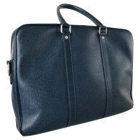 Louis Vuitton Porte Documents Voyage Leather in Blue