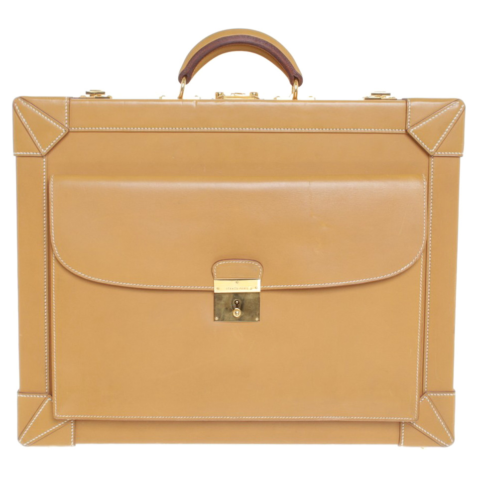 Hermès "Attaché Case Veau Naturelle"