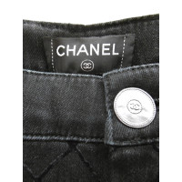 Chanel Paio di Pantaloni in Tela in Grigio