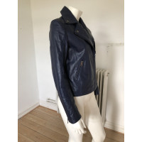 Diesel Jacket/Coat Leather in Blue