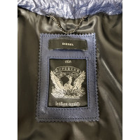 Diesel Jacket/Coat Leather in Blue