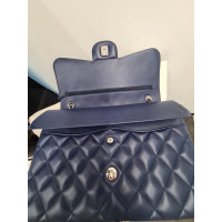 Chanel Classic Flap Bag Jumbo Leather in Blue