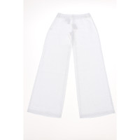 120% Lino Paire de Pantalon en Lin en Blanc