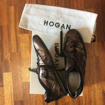 Hogan Trainers Patent leather in Brown