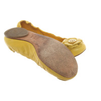Tory Burch Slippers/Ballerinas Leather in Yellow