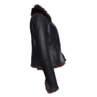 Vent Couvert Jacke/Mantel aus Leder in Schwarz