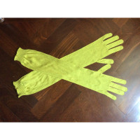 Rochas Handschuhe aus Seide in Gelb