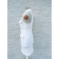 Atos Lombardini Kleid aus Baumwolle in Weiß