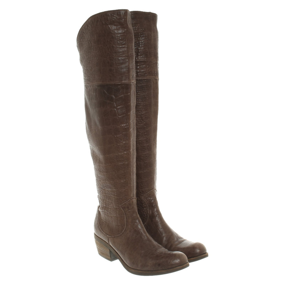 Vic Matie Bottes en Cuir en Marron