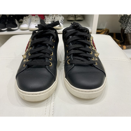 Dolce & Gabbana Sneakers aus Leder in Schwarz