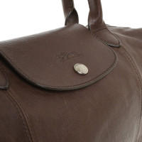 Longchamp Le Pliage S Leather in Brown