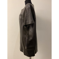 Vent Couvert Kleid aus Leder in Schwarz