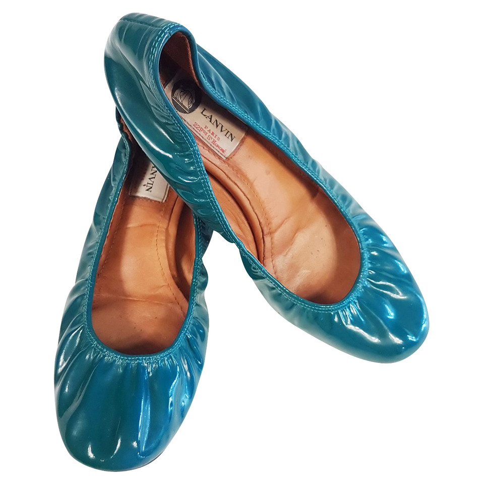 Lanvin Teal ballet Flats