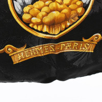 Hermès Zijden doek in zwart / Geel