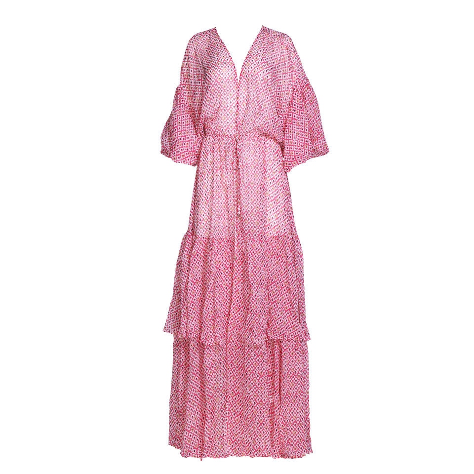 Saloni Kleid aus Seide in Rosa / Pink