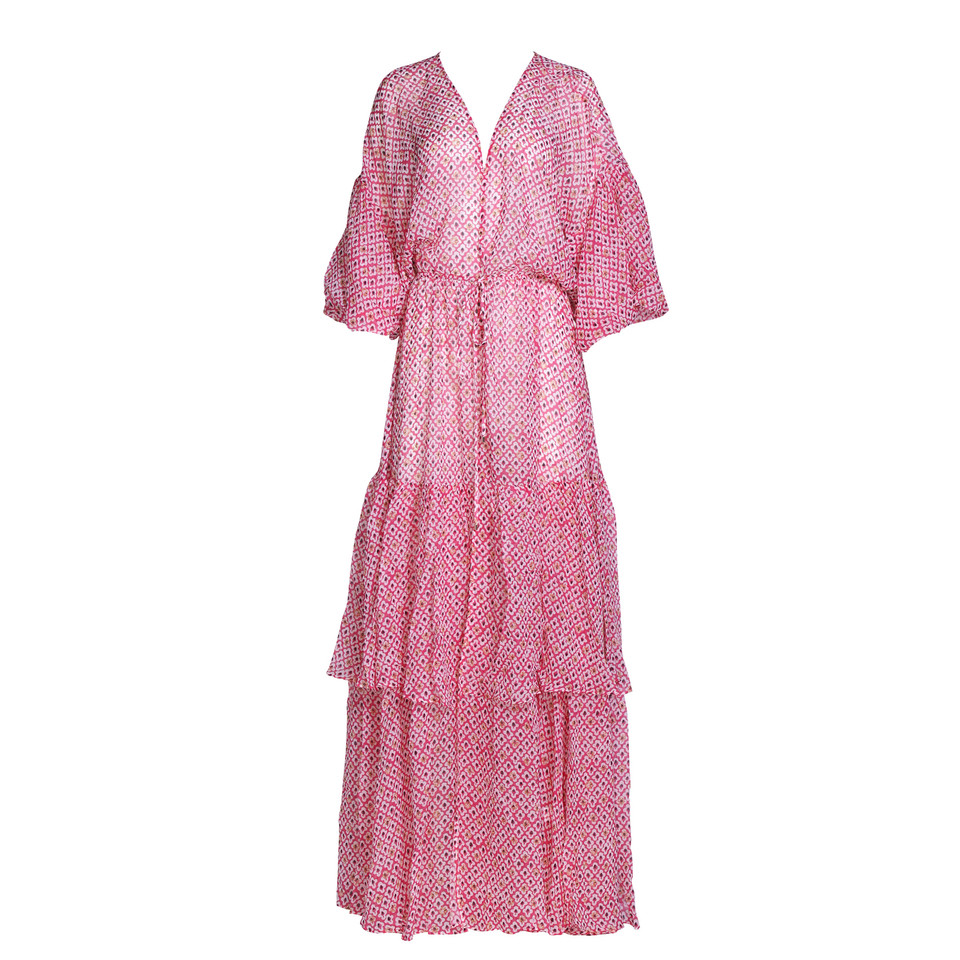 Saloni Dress Silk in Pink