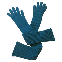 Prada Gloves Cashmere in Turquoise