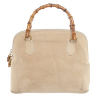 Gucci Handtasche aus Wildleder in Beige