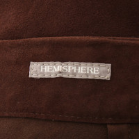 Hemisphere Leather skirt in brown