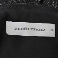 René Lezard Kleid in Grau/Schwarz