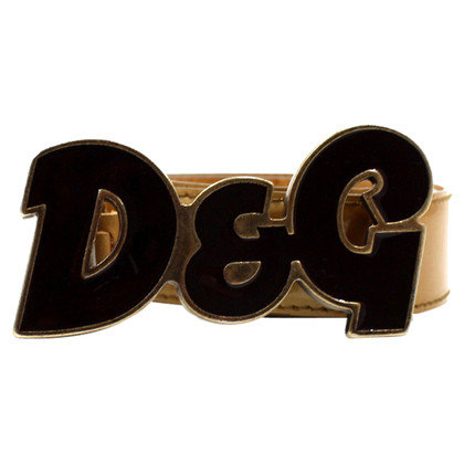 Dolce & Gabbana Cintura in Pelle in Oro