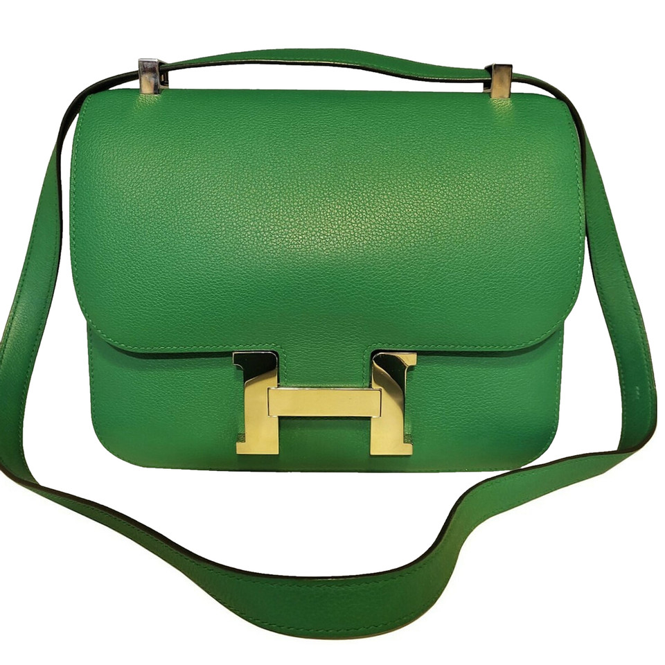 Hermès Constance Elan 25 in Pelle in Verde