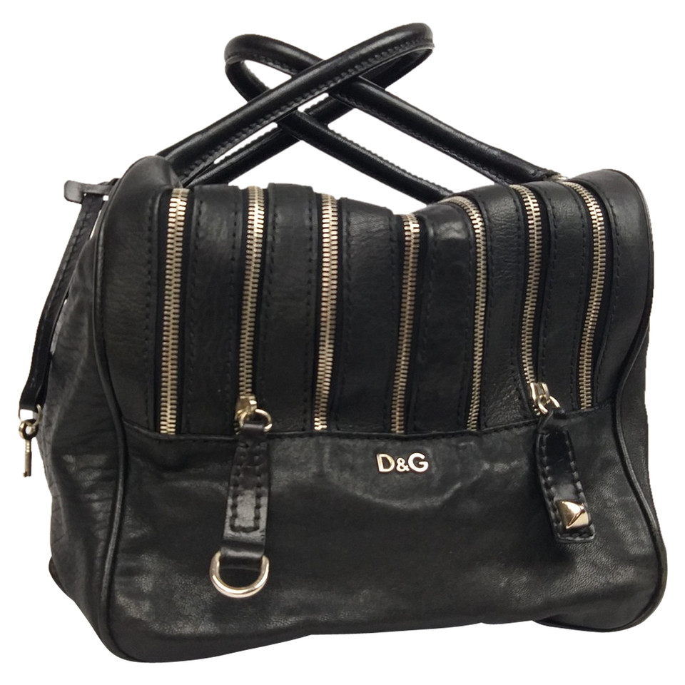 D&G Handtasche aus Leder in Schwarz