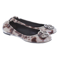 Tory Burch Ballerinas in reptile leather