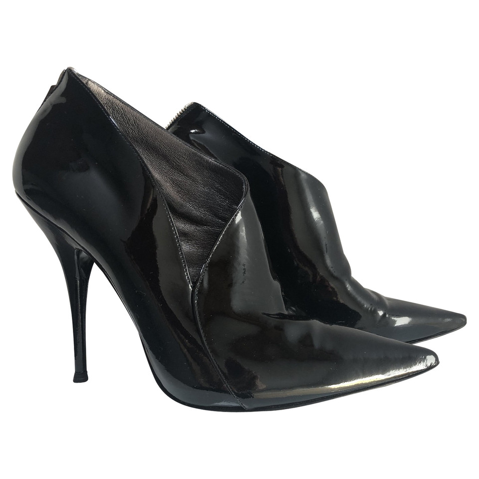 Casadei Ankle boots Patent leather in Black