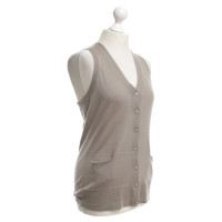 Bruno Manetti Knitted vest in taupe