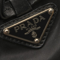 Prada Borsa a tracolla in Cotone in Nero