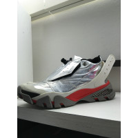 CALVIN KLEIN 205W39NYC Trainers Patent leather in Silvery