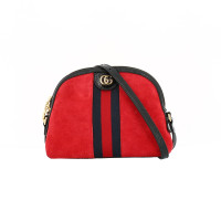 Gucci Ophidia small shoulder bag in Pelle scamosciata in Rosso