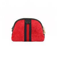 Gucci Ophidia small shoulder bag in Pelle scamosciata in Rosso