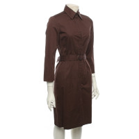 Hugo Boss Kleid aus Baumwolle in Braun